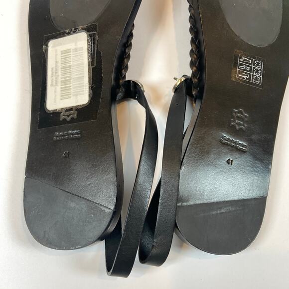 Jenni Kayne Leather Mila Braided Leather Thong Sandals Ankle Strap 41 / US 11 - Picture 3 of 8